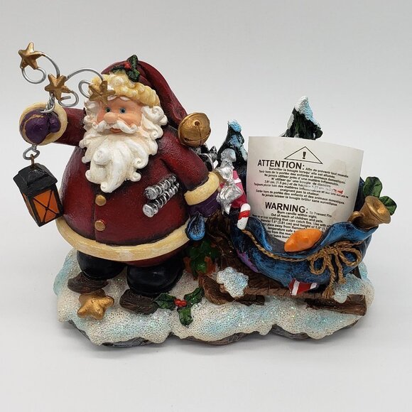 Decorative Christmas Resin Santa Claus Votive or Tealight Candle Holder - Picture 5 of 11